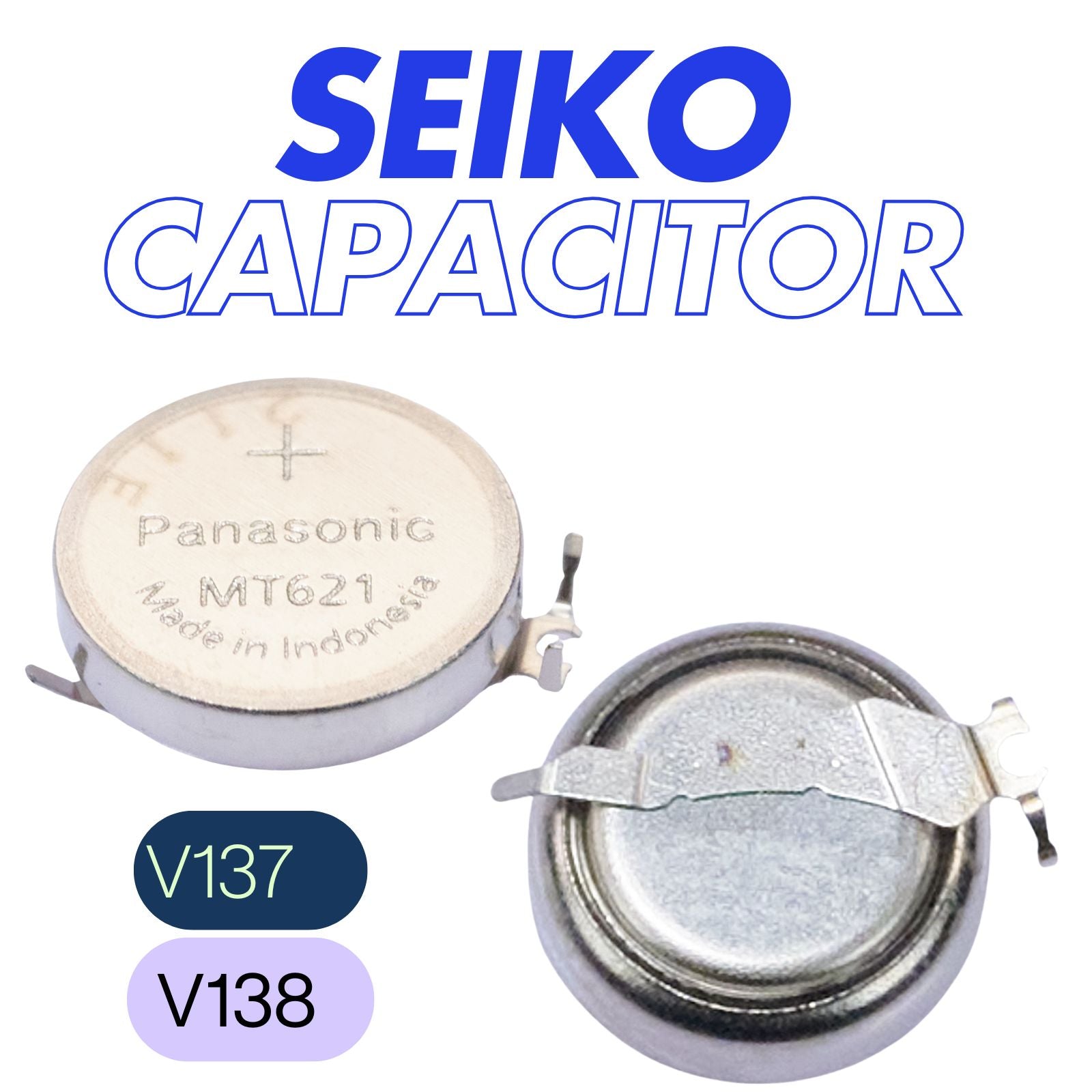 Seiko Watch 3026 Capacitor V137 V138 Rechargeable Battery New Stock Batteries