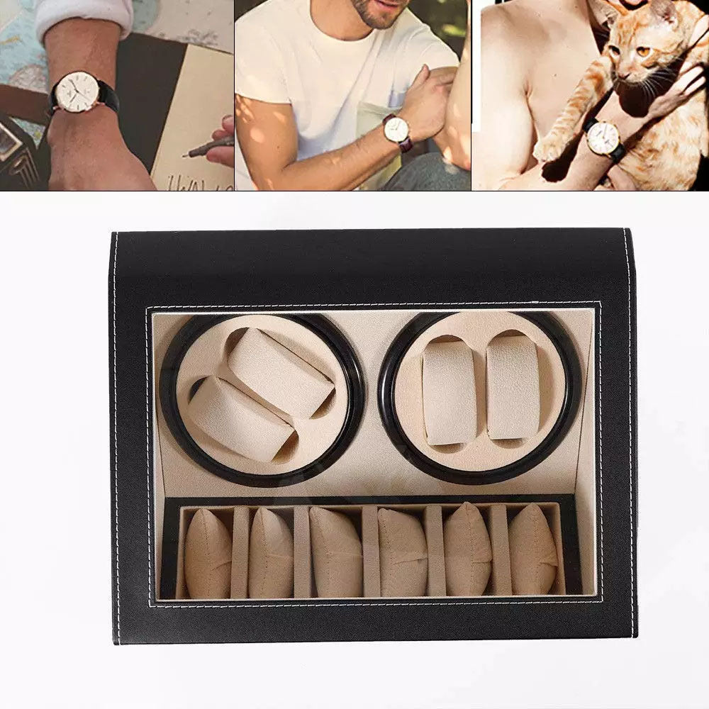 Watch Winding Cabinet Automatic Auto Wind Mechanical Watches Display Case Store