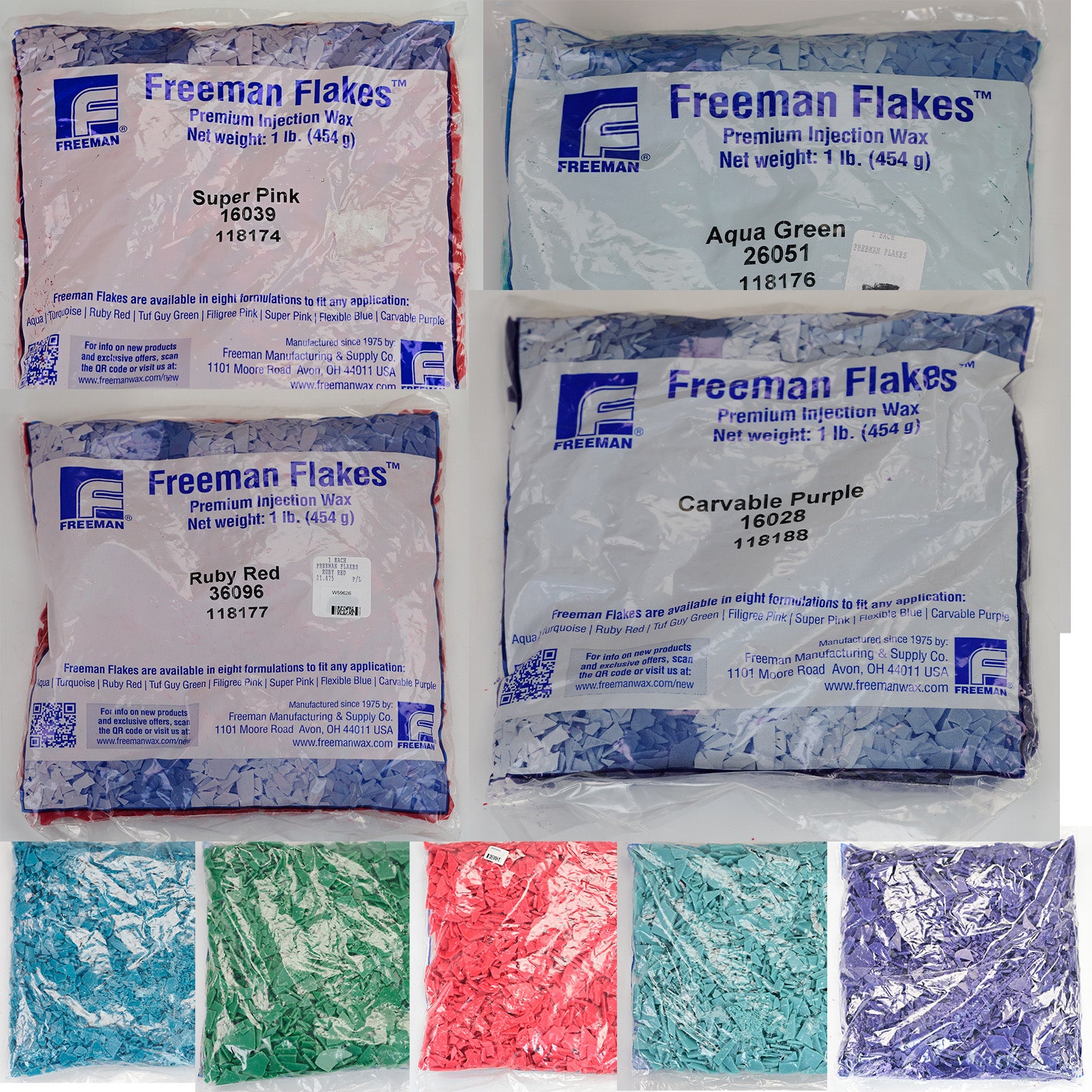 7 TYPES Pro Jewelry Injection Wax Flakes Lost Waxes Casting Jewellers Jewellery