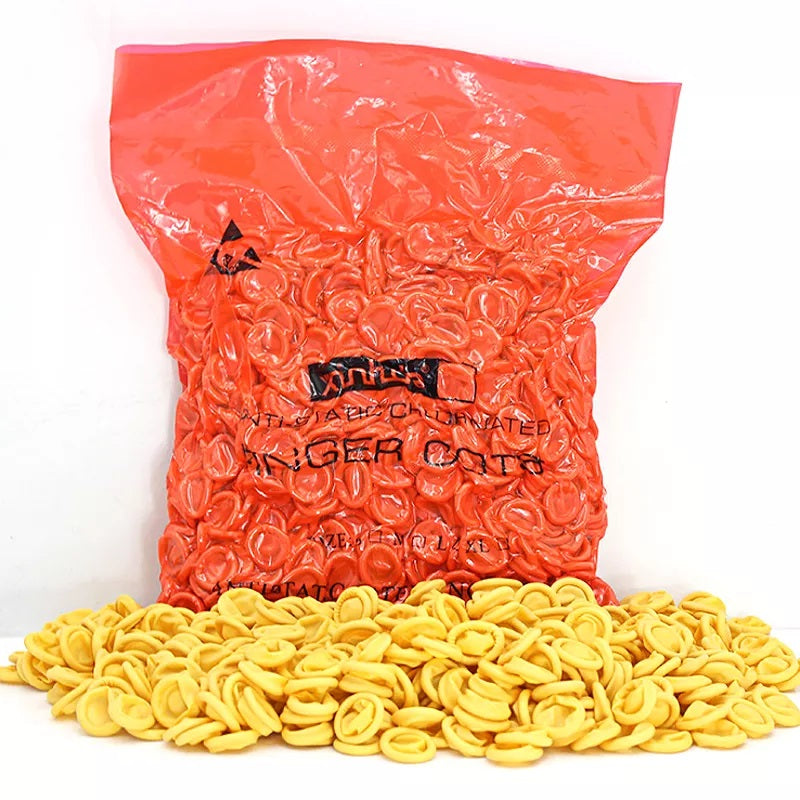 900x Disposable Latex Finger Cots Anti Static Rubber Fingertips Protective Caps