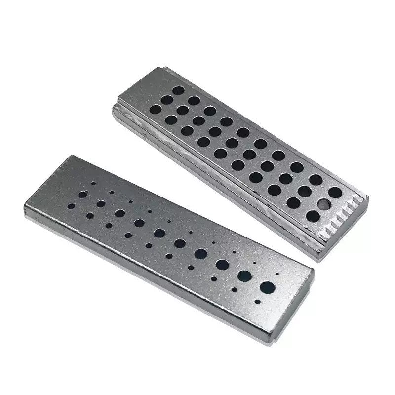 30 Holes Watch Riveting Stake Holder Steel Punch Block Hole Punching Drill Plate