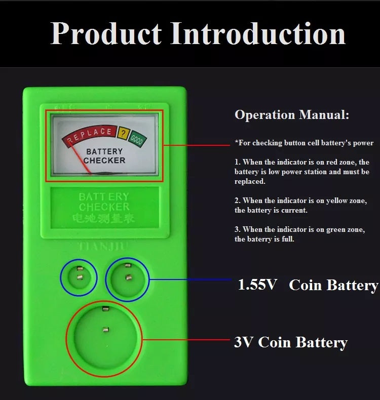 Simple Cell Button Battery Tester Watch Batteries Test Watchmakers Repairs Tool