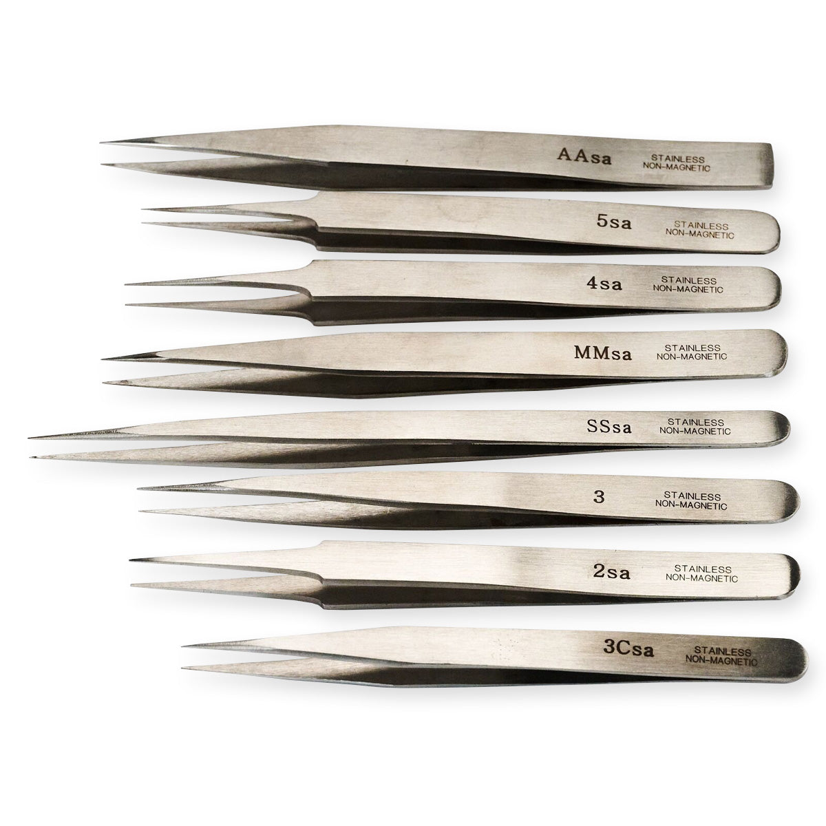 Quality Steel 8x Set Tweezers Watchmaker Watch Repair & Jewellery Making Crafts
