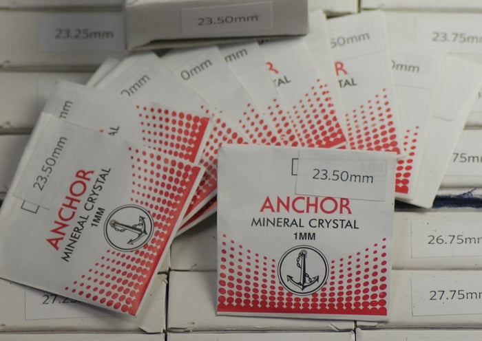 1x Mineral glass watch crystal 18mm - 23mm FLAT 1mm crystals repairs parts NEW