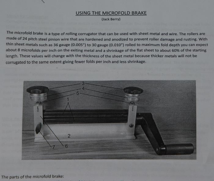 Jewellers small corrugated rolling mill microfold brake 24 gauge jewellery craft