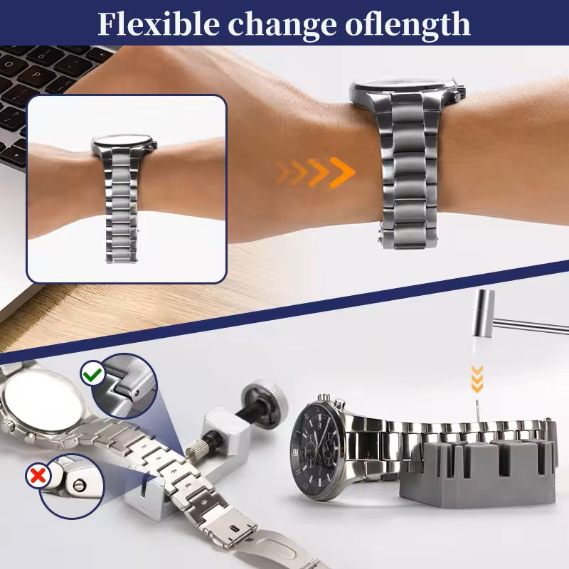 Watch Repair Tool Kit Watchmakers Battery & Strap Case Opener Links