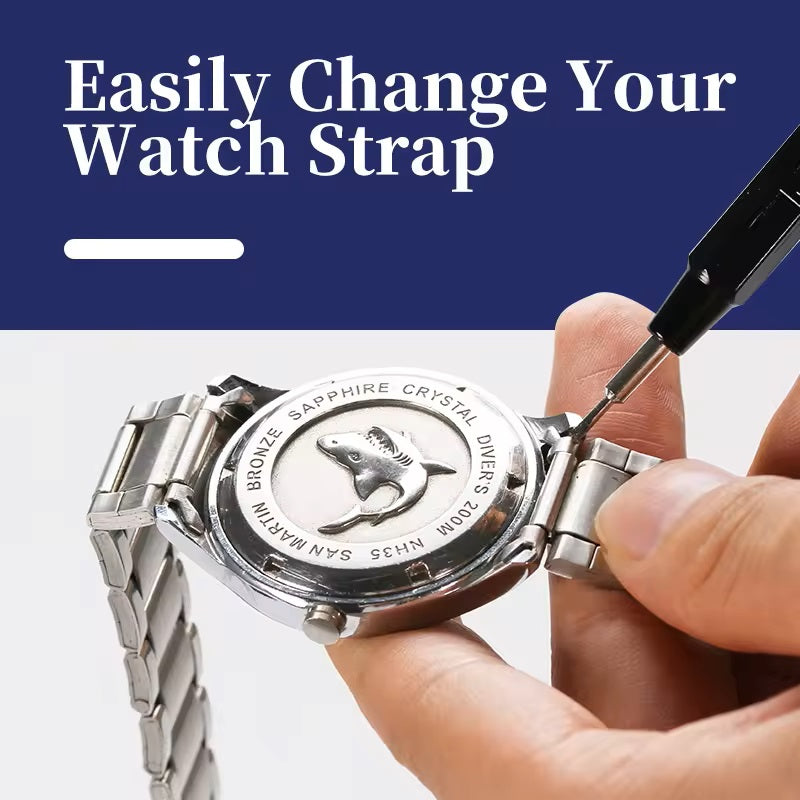 Watch Repair Tool Kit Watchmakers Battery & Strap Case Opener Links