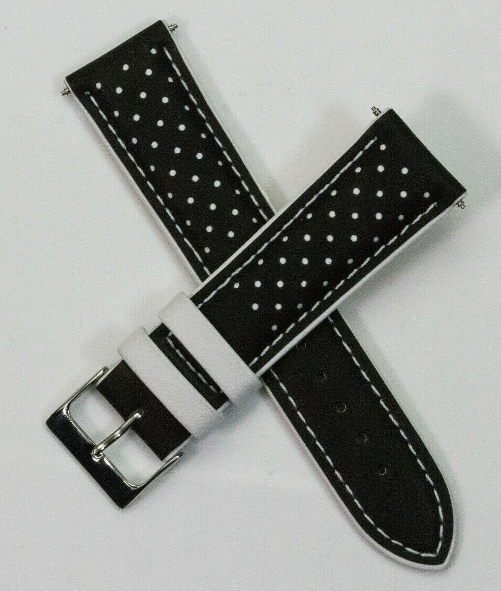 Quality Genuine Italian Leather Rally Racing Strap With Thick Padding Mens Band